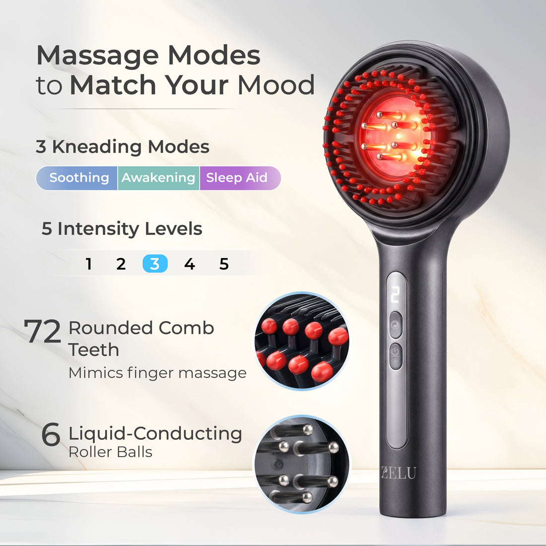 Multi 3-in-1 Functional Scalp Massage Comb